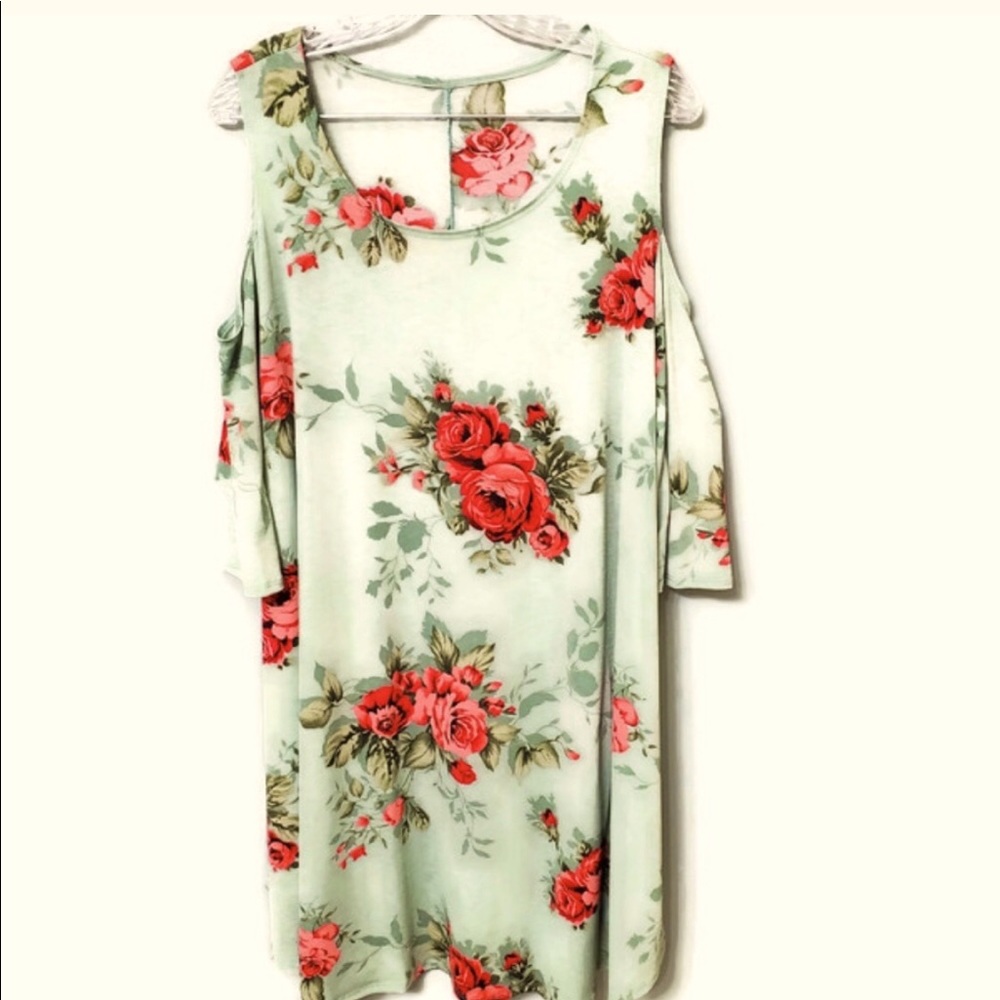 T-10🌷New..Cold shoulder tunic/dress
